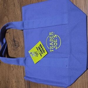 Trader Joe's Purple Canvas Mini Tote Bag
